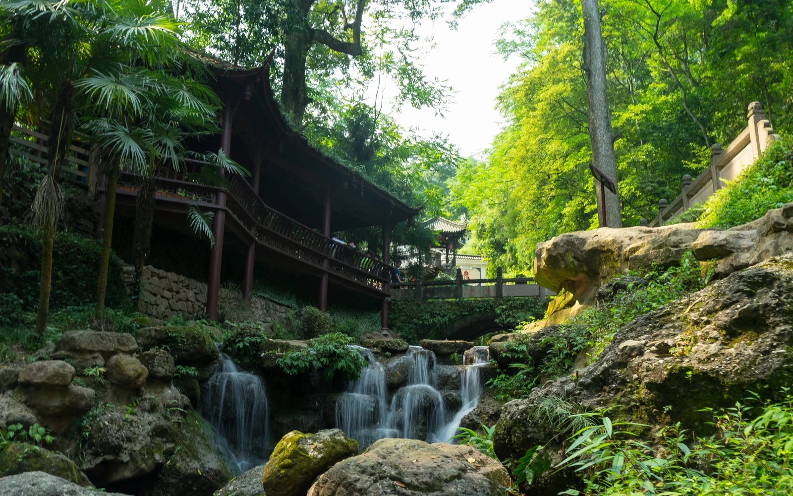 Green mountain scenery at Mount Qingcheng near Chengdu
